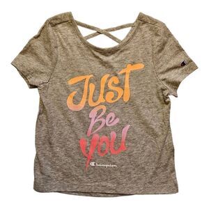 Champion "Just Be You" Tee Top Heather Grey 5/6 (Girls)